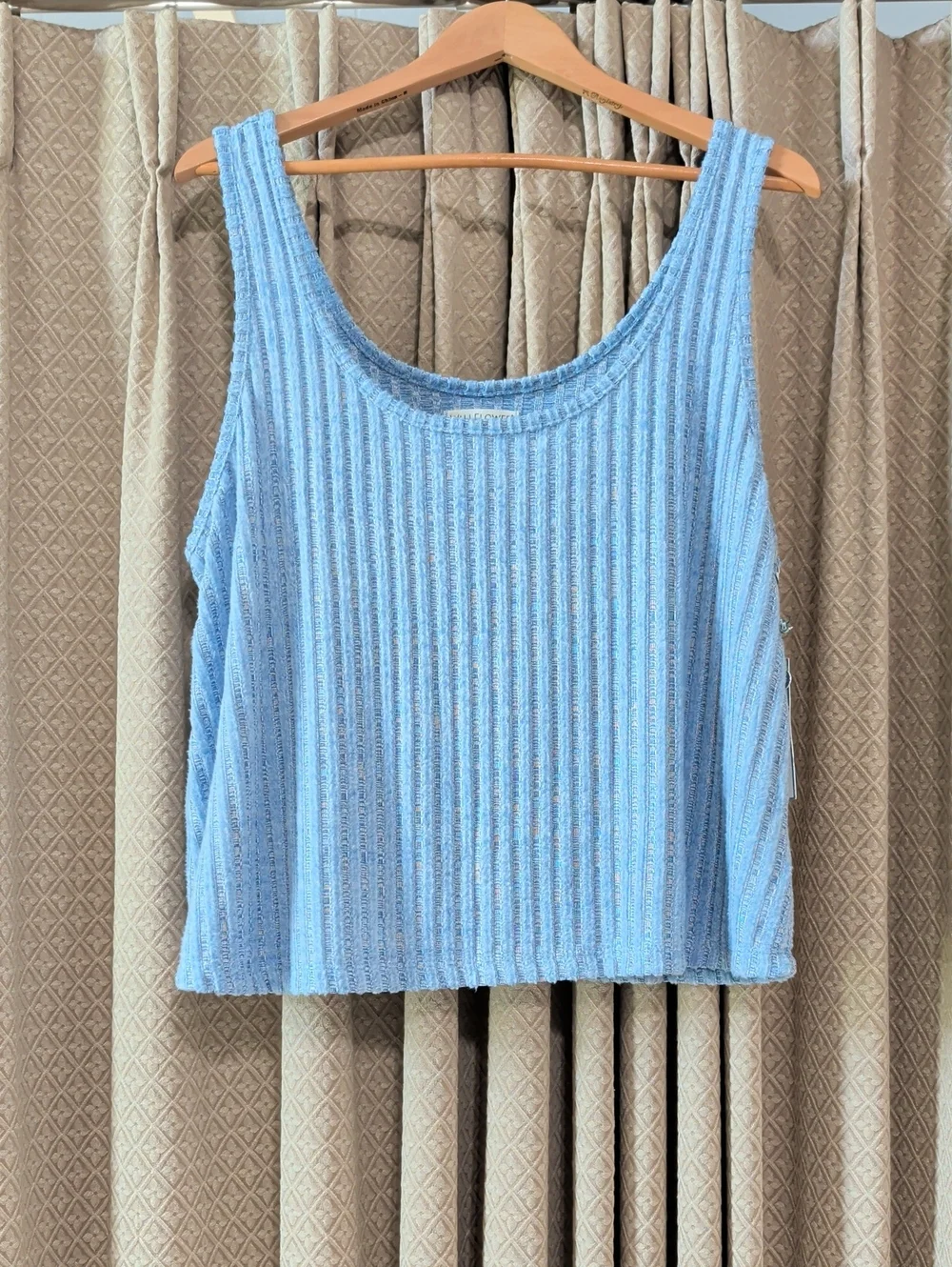 NWT Women's Size XXL Wallerflower Periwinkle Ribbed Knit Tank Top